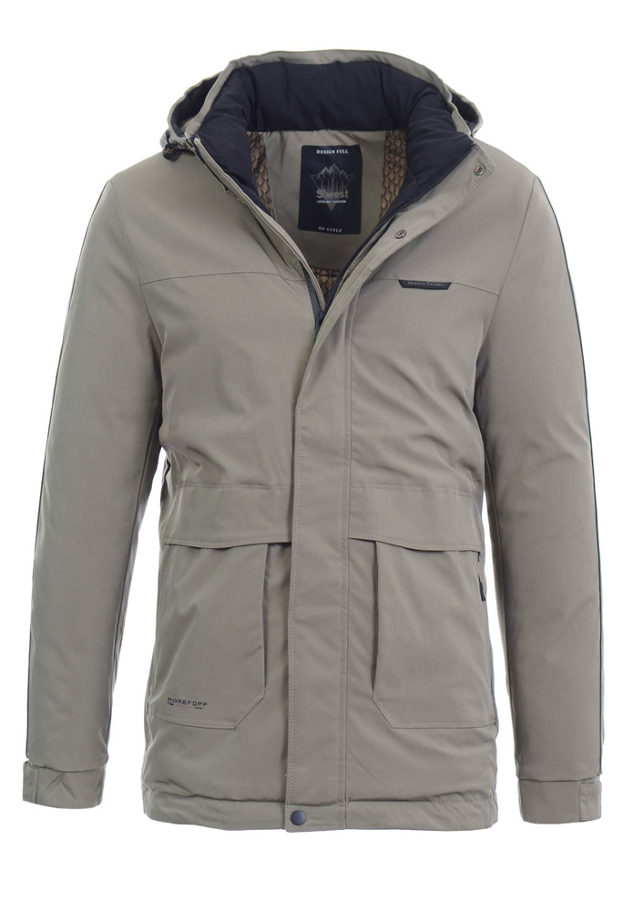 Męska Zimowa Kurtka Beżowa