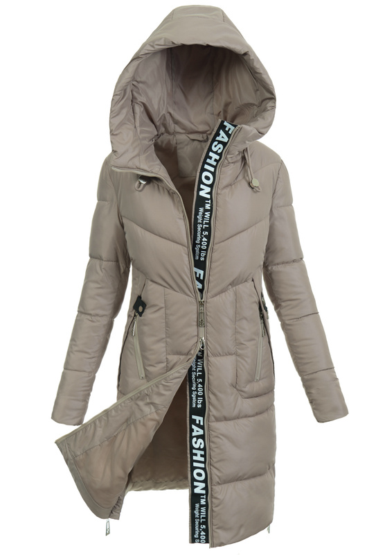 Damska Kurtka Zimowa Beżowa