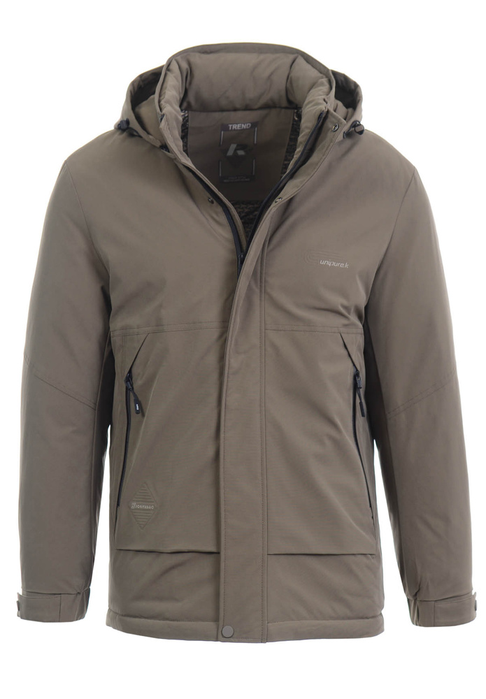 Męska Zimowa Kurtka Brązowa