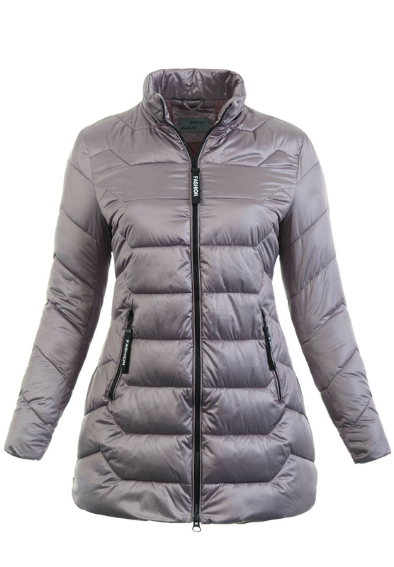 Damska Zimowa Ortalionowa Kurtka Fioletowa