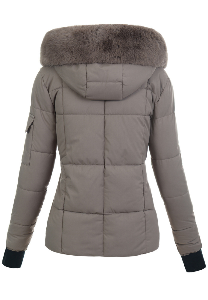 Damska Kurtka Zimowa Brązowa