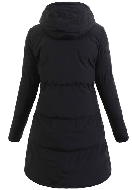 Damska Zimowa Ortalionowa Kurtka Czarna