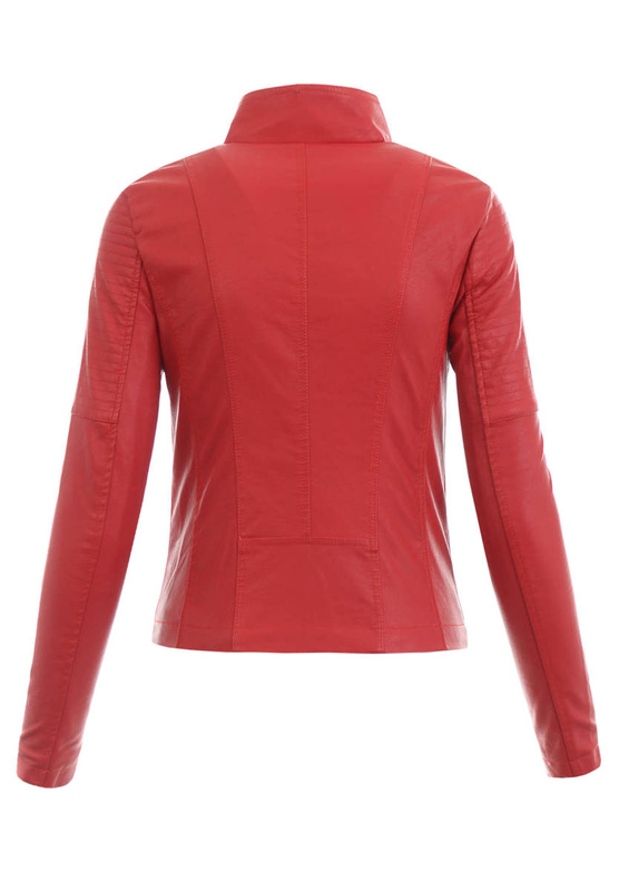 Damska Kurtka Ramoneska Czerwona