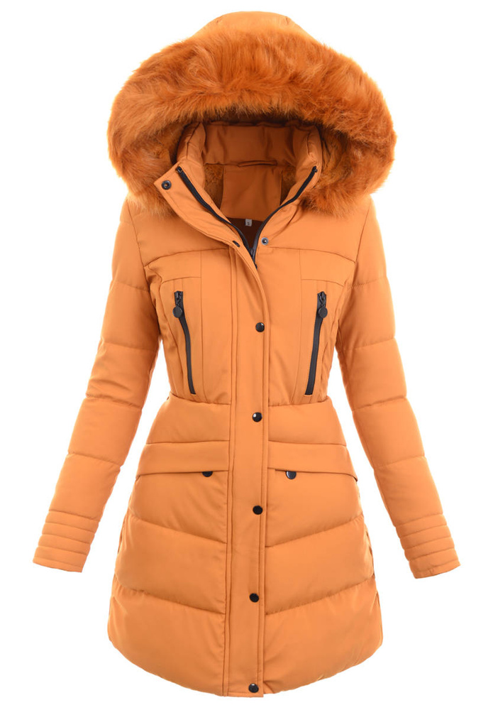 Damska Zimowa Kurtka Camel