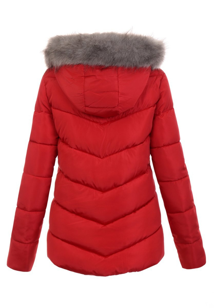 Damska Zimowa Kurtka Czerwona