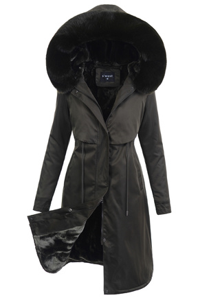 Damska Parka Kurtka Zimowa Zielona