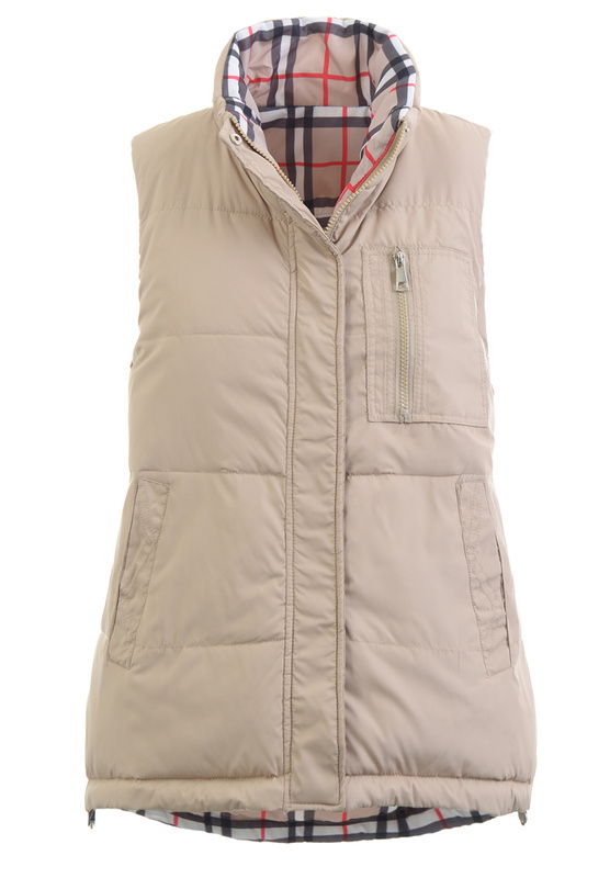 Damska Kamizelka Bezrękawnik Beżowy