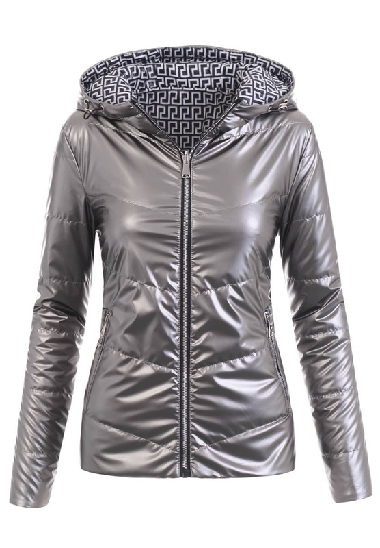 Damska Wiosenna Ortalion Kurtka Szara