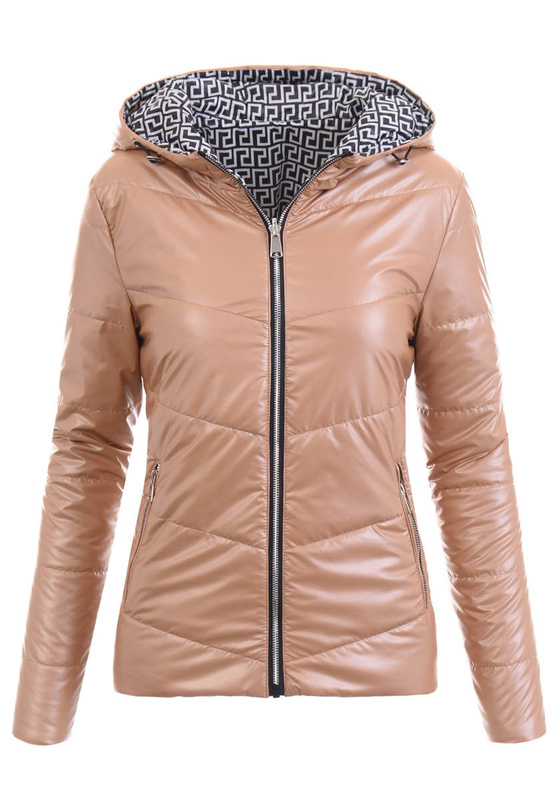 Damska Wiosenna Ortalion Kurtka Karmelowa