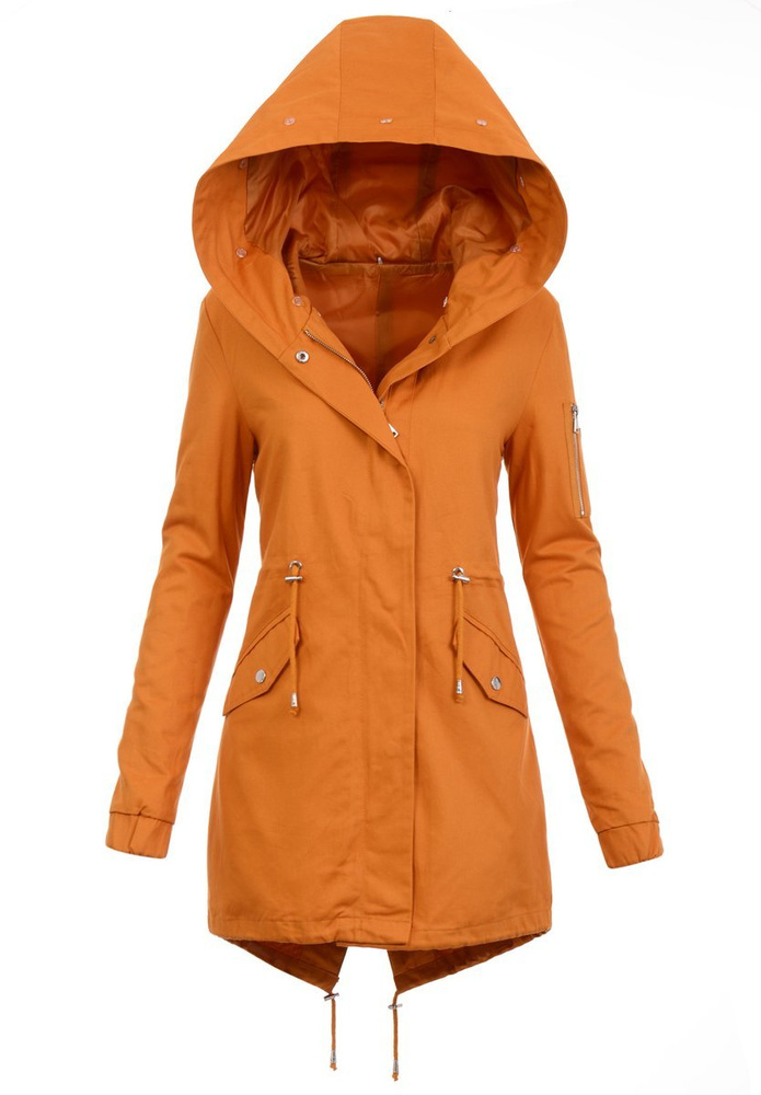 Damska Parka Kurtka 2w1 Zimowa Camel