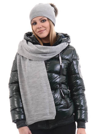 Damska Komplet Czapka Szalik Szary
