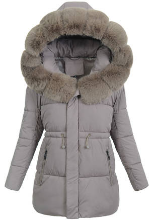 Damska Kurtka Zimowa Brązowa