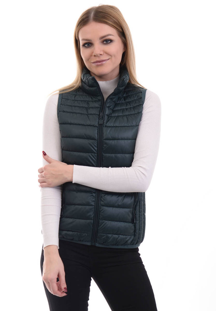 Damska Kamizelka Bezrękawnik Lila Zielony