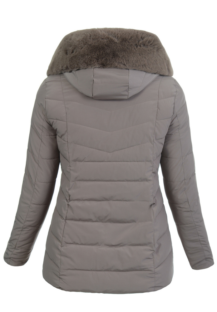 Damska Kurtka Zimowa Jasno Brązowa