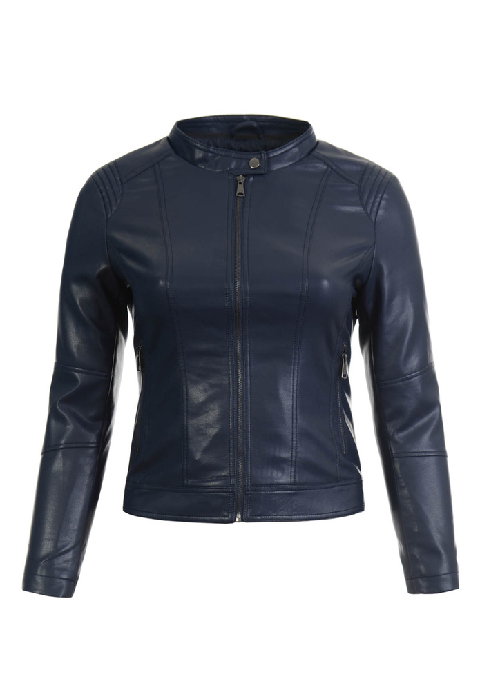 Damska Kurtka Ramoneska Granatowa