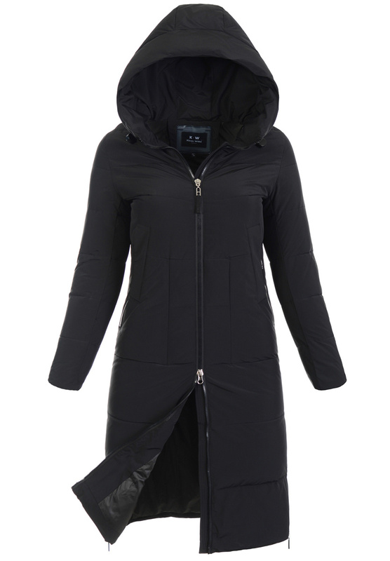 Damska Zimowa Ortalionowa Kurtka Czarna