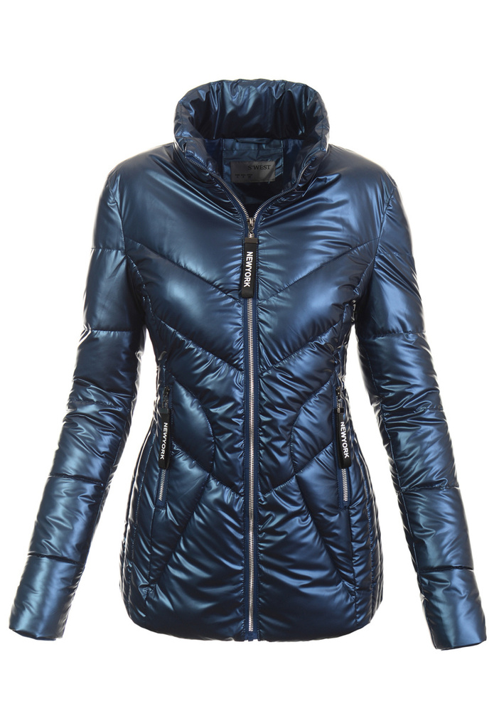 Damska Zimowa Ortalionowa Kurtka Granatowa