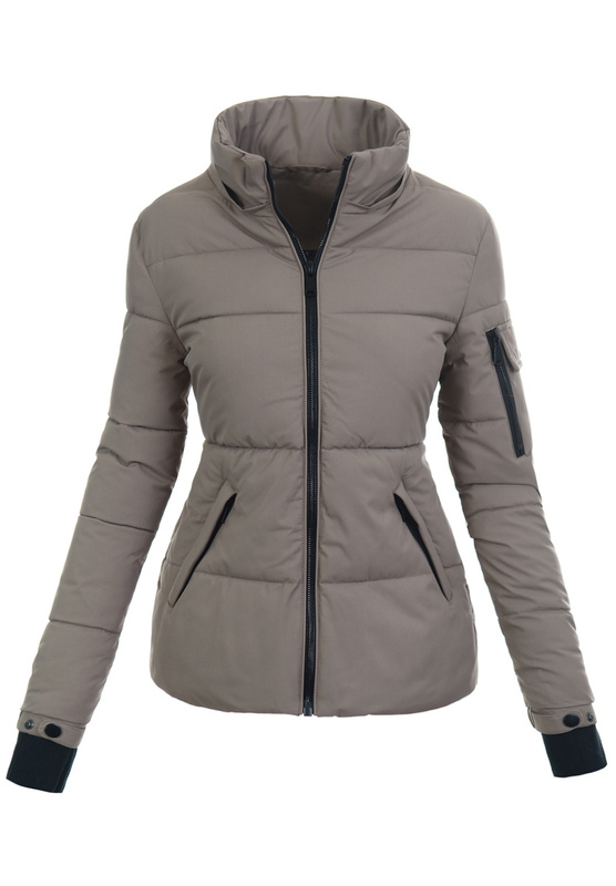 Damska Kurtka Zimowa Brązowa