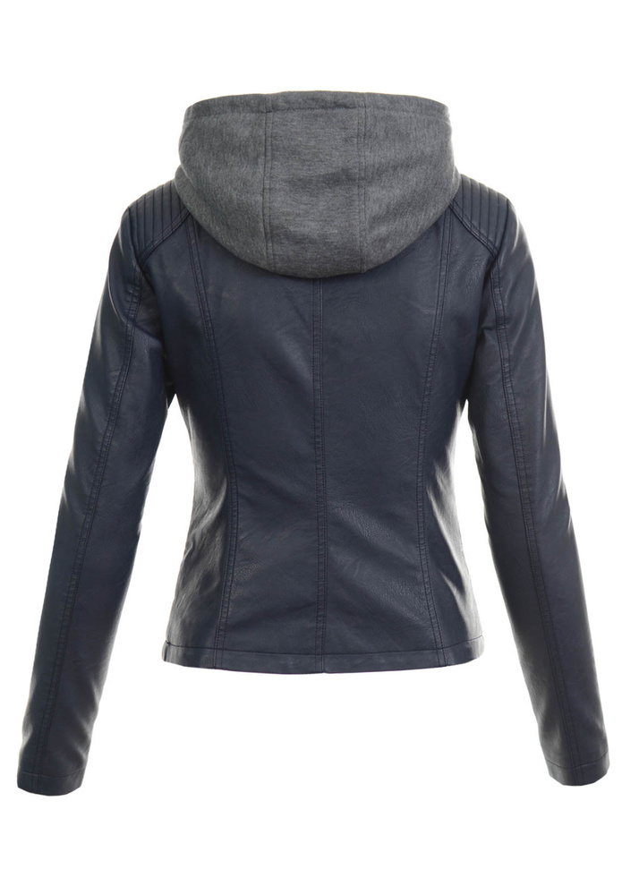 Damska Kurtka Ramoneska Granatowa