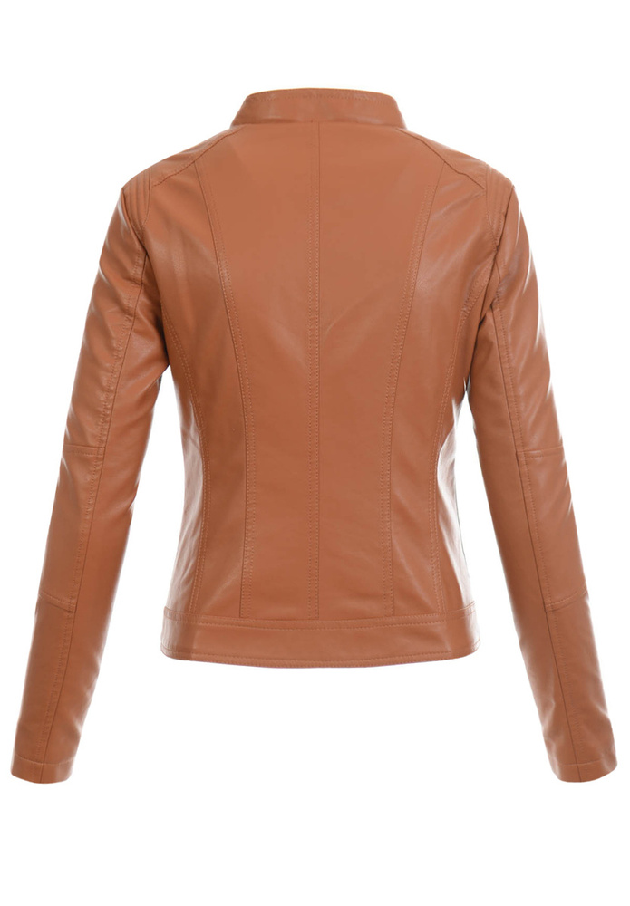 Damska Kurtka Ramoneska Brązowa