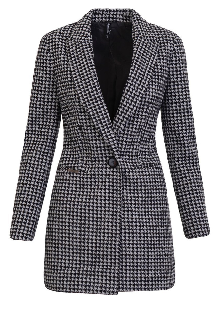 Damski Przejściowy Płaszcz Dzianina Szary