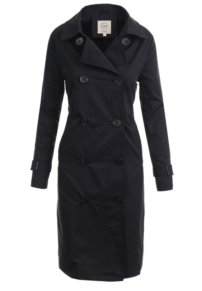 Damska Wiosenno-Jesienna Kurtka Parka Czarna