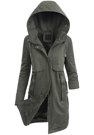 Kurtka Parka Wiosenna Zielona