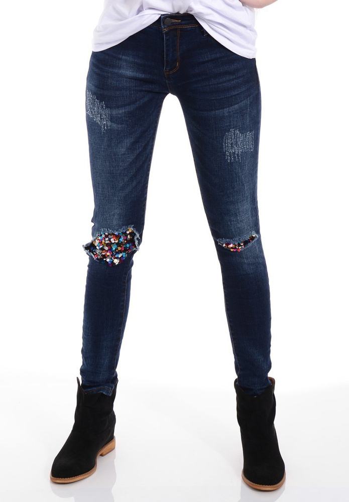 Damskie Spodnie Granatowe