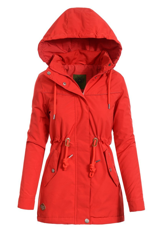 Kurtka Parka Wiosenna Czerwona