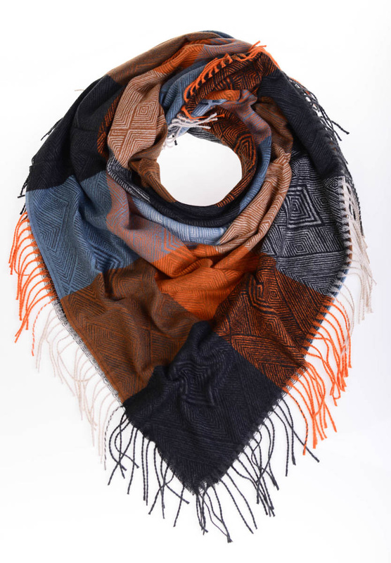 Chusta Damska Szal Brązowy