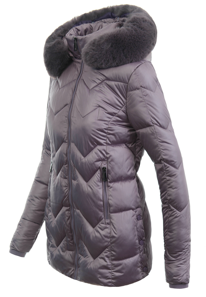 Damska Kurtka Zimowa Fioletowa