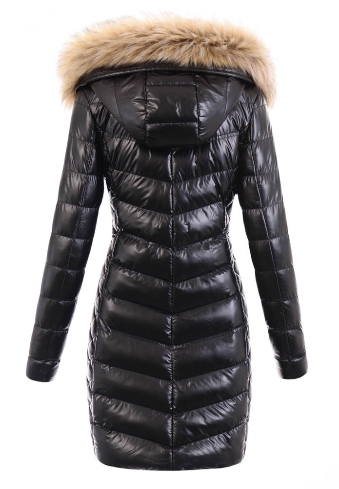 Damska Zimowa Ortalionowa Kurtka Czarna