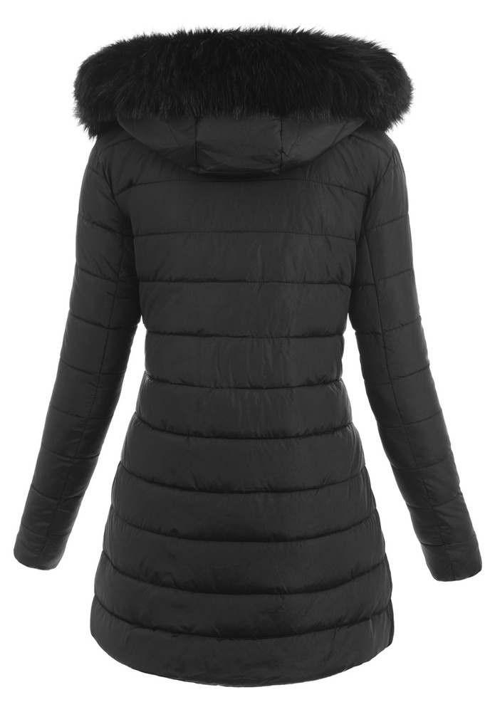 Damska Zimowa Ortalionowa Kurtka Czarna