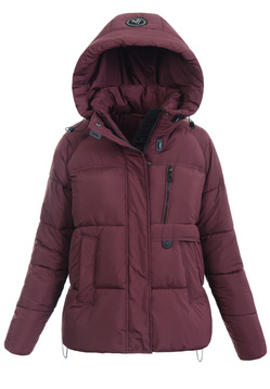 Damska Kurtka Zimowa Bordowa