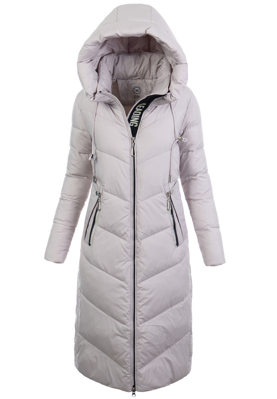 Damska Zimowa Ortalionowa Kurtka Beżowa