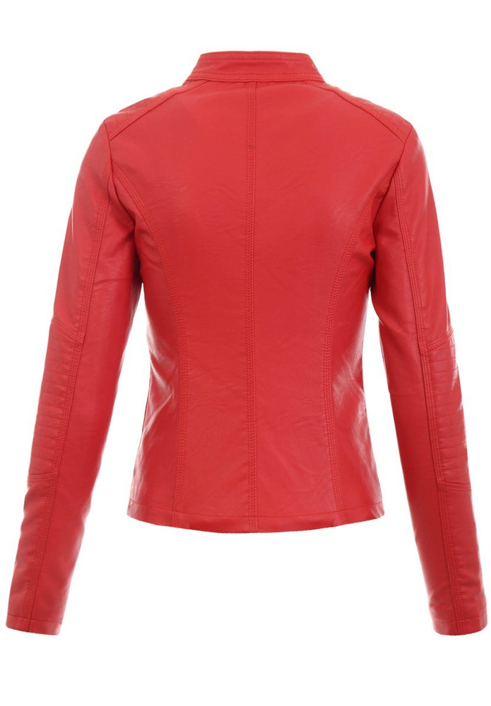 Damska Kurtka Ramoneska Czerwona