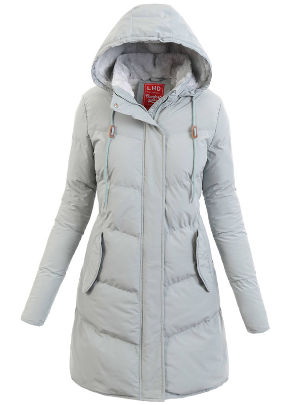 Damska Zimowa Ortalionowa Kurtka Miętowa