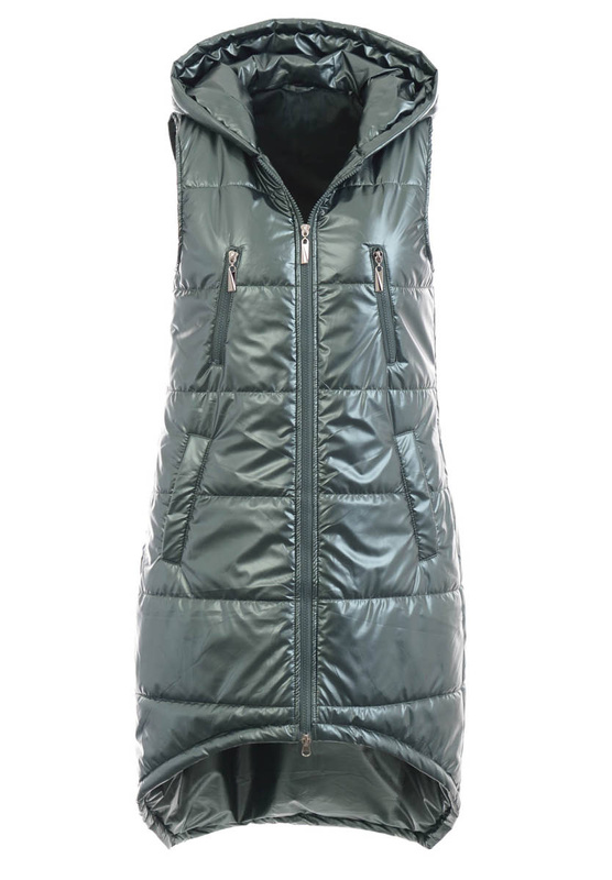 Damska Kamizelka Bezrękawnik Zielona