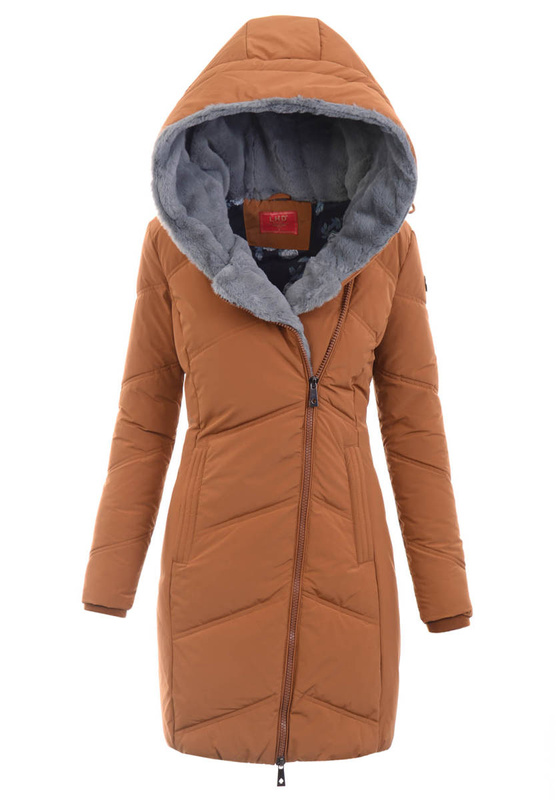 Damska Zimowa Ortalionowa Kurtka Czarna