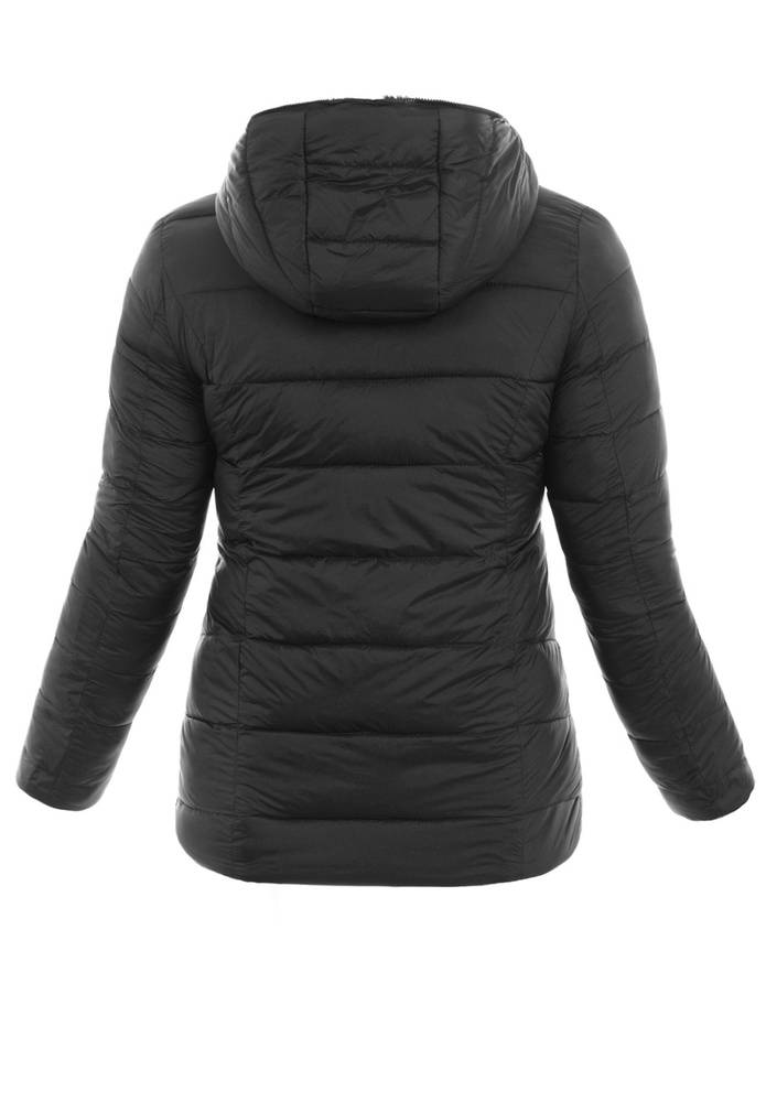 Damska Zimowa Dwustronna Kurtka Czarna