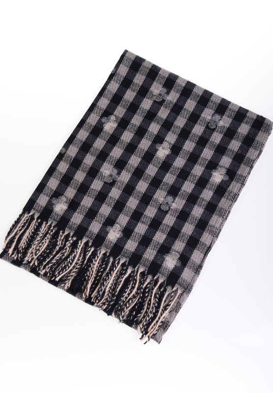 Szal Damski W Kratę Czarny