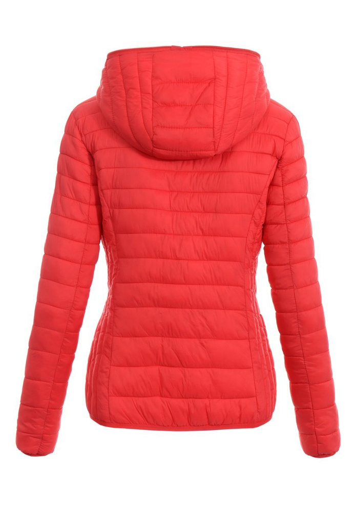 Damska Wiosenno-Jesienna Kurtka Czerwona