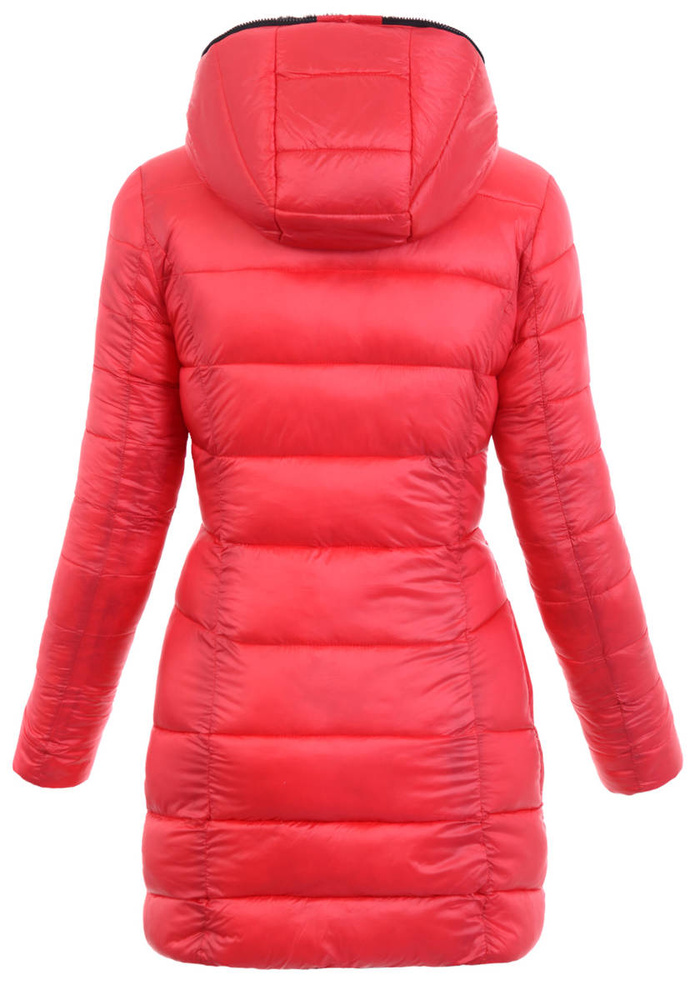 Damska Zimowa Ortalionowa Kurtka Czerwona