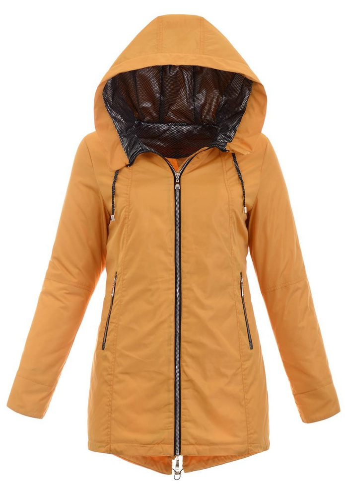 Damska Wiosenno-Jesienna Kurtka Żółta