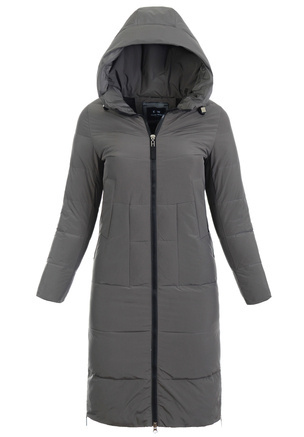 Damska Zimowa Ortalionowa Kurtka Szara