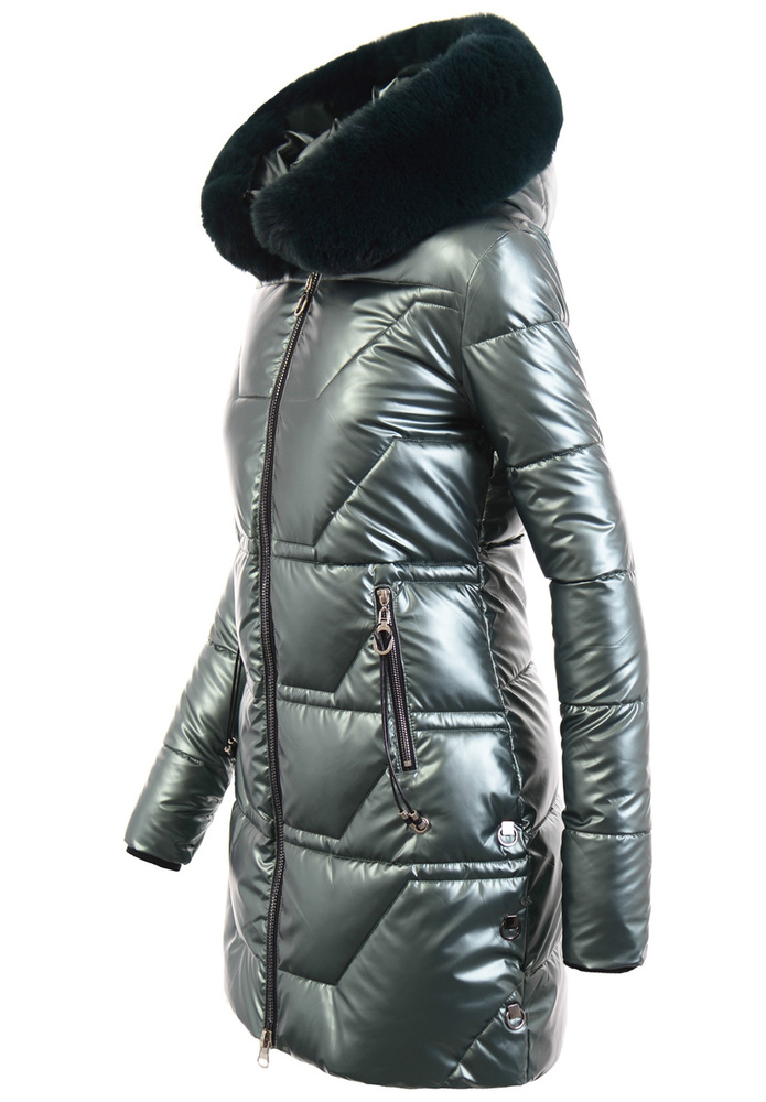 Damska Kurtka Zimowa Zielona