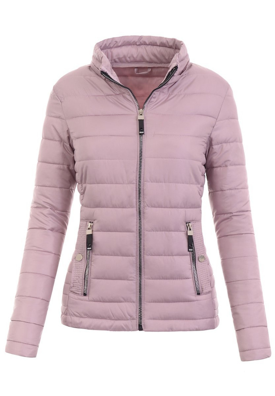 Damska WiosennoJesienna Kurtka Różowa