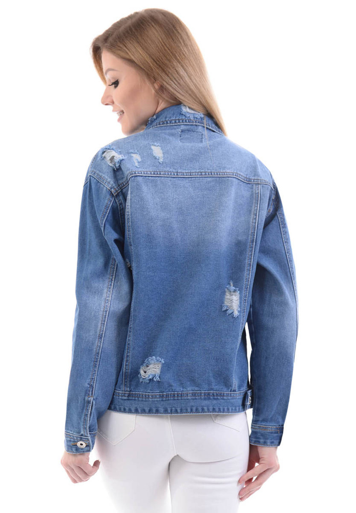 Damska Kurtka Jeansowa Wiosenna