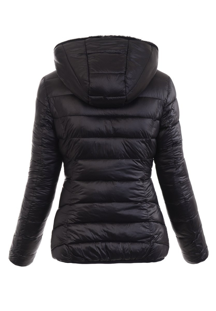 Damska Zimowa Ortalionowa Kurtka Czarna