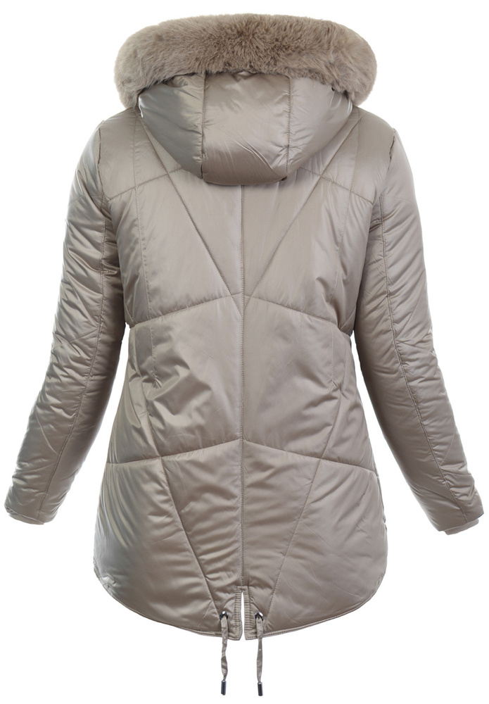 Damska Zimowa Ortalionowa Kurtka Cappuccino
